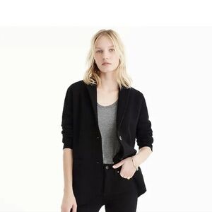 J. Crew Women’s Merino Wool Sweater Blazer Jacket Black Size XXS